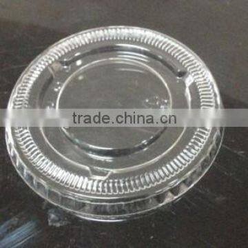 High transparency and durability flat PET cup lid 74mm without straw hole