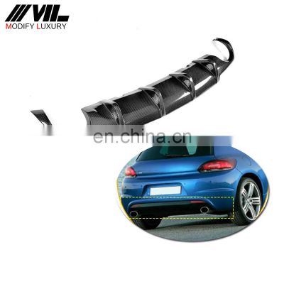 Rear Lower Valancer Diffuser for VW Scirocco with signal exhaust 2009-2014