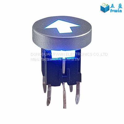 SPST-NO Top Actuated Through Hole Tact Switch With LEDs Light
