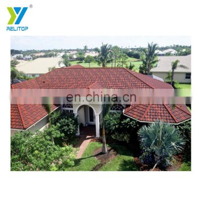 Custom-built Mid-century Style Anti-rust Stone Coated Steel Roofing Sheet Reliable Roofing Supplier Spanish Barrel Roof Tiles