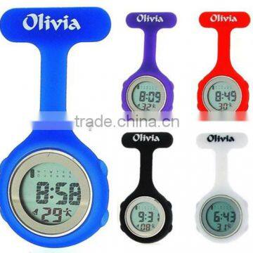 lovely trendy digital silicone nurse watch 2014