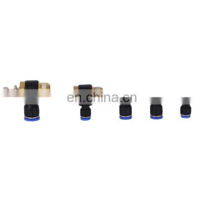 SL Series Air Flow Speed Adjustable SL4/6/8/10/12 Stainless Steel Plastic Pneumatic Quick Connect Air Fittings