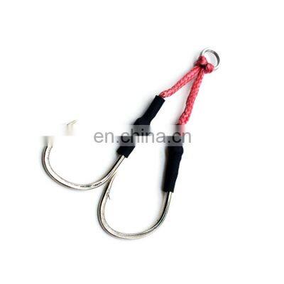 New Product High Carbon Steel 10#-20# Double Jig Assist Hooks for Slow Jigging Lure and Trolling Saltwater Fishing photo-5