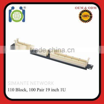 network Wiring Block 100 Pair rack mount plastic cable managerment 100 pair terminal block