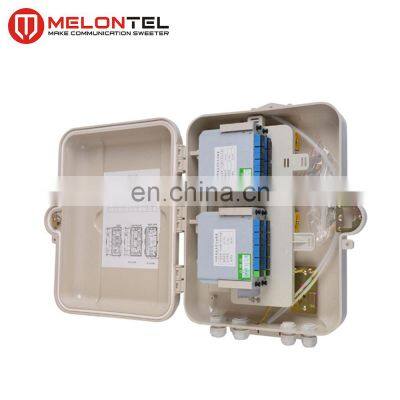 MT-1413 Wholesale wall mount type outdoor PC plastic 32 core small FTTH access fiber optic distribution cabinet