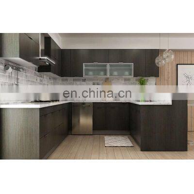 TEXTURED WOOD FINISH DARK WOOD / BROWN OAK / PALE PINE Kitchen Cabinets