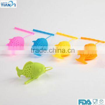 2015 Newest Color Less Orange FDA/LFGB Standard Silicone Tea Strainer photo-4