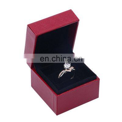 New Arrival Exquisite Leatheretter Paper Red Color Wedding Ring Box