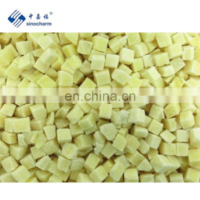 Sinocharm BRC A Approved 10*10MM IQF Potato Diced Cubes Frozen Potato