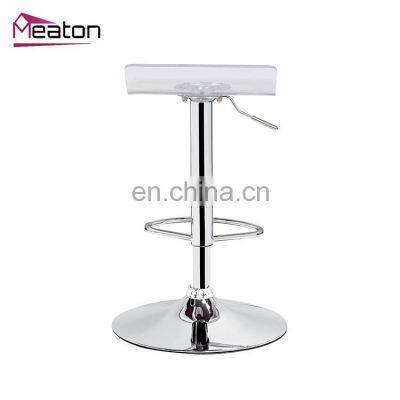 Good Quality Clear Transparent Acrylic Used Swivel Bar Stool With Low Backrest photo-2