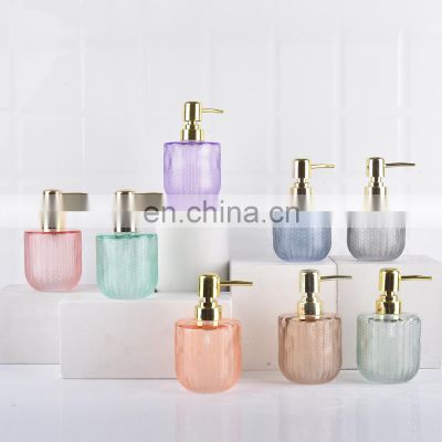 glass soap dispenser bottle with pump