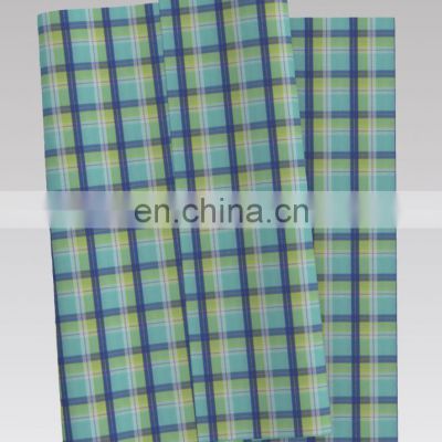 Popular Elegant Design BCI  Cotton Seersucker Plaid Fabric for  Shirt and Blouses