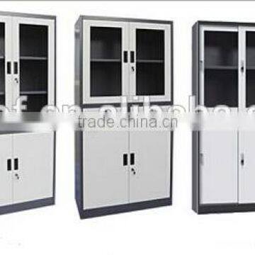 (DL-GC2)Metal Bookcase With Glass Sliding Doors/ Sliding Glass Door Filing Cabinet/Steel Lockable Files Cabinet With Glass Door photo-4