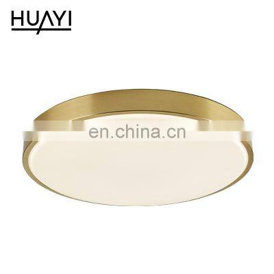 HUAYI Nordic Style Round 18w 24w Hotel Living Room Bedroom Indoor Light Modern LED Ceiling Lamp