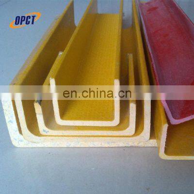 High Strength FRP Extrusion Channel Pultruded Fiberglass C Channel Composite Plastic Profiles