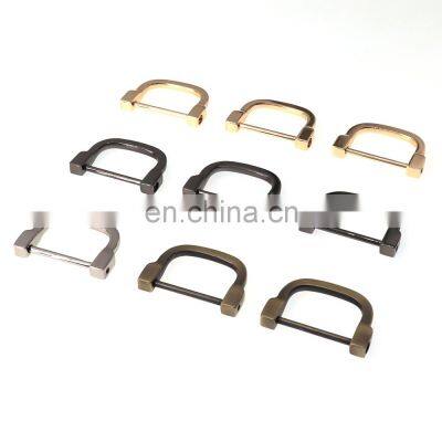 Bag Accessories Unique Shaped Detachable Screw Solid Zinc Alloy Shackle D Button Ring Buckle photo-4