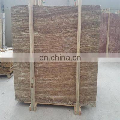 New Model Premium Quality Hot Sale Brown Noche Travertine Slab Vein Cut Made in Turkey model code CEM-SLB-04-02