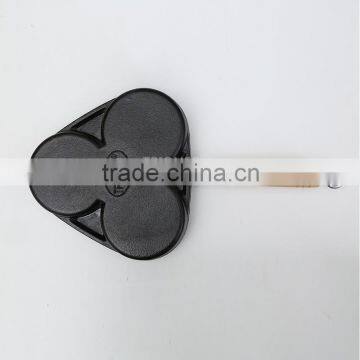 Mini Three Holes Cast Iron Frying Pan With Wooden Handle photo-4