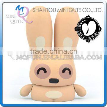 Mini Qute Mask Bear 10cm yawn Beibei Rabbit Kawaii plastic animal action figures Kids Cartoon toy car Decoration doll model