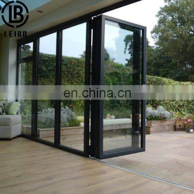 Aluminum Alloy Waterproof Balcony Double Frame Glass Folding Door