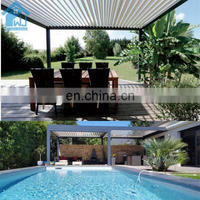 Outdoor Waterproof Roof Motorized Garden Pergola Patio Automatic Louver roof aluminum pergola outdoor