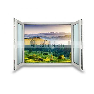 WEIKA Cheap house upvc window double glazing swing windows pvc casement window