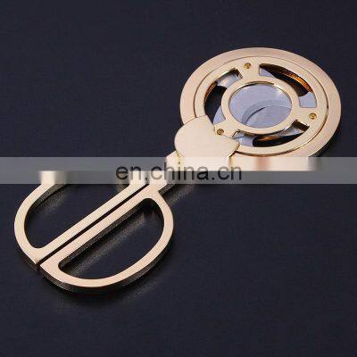 Top Rated Supplies Metal Tabletop Wholesale Classic Gold Desk Steel Scissors Logo Cigar Cutter Custom photo-3