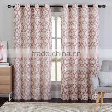 100%Polyester Factory Cheap Jacquard Luxury Curtain Design Living Room Curtains photo-2