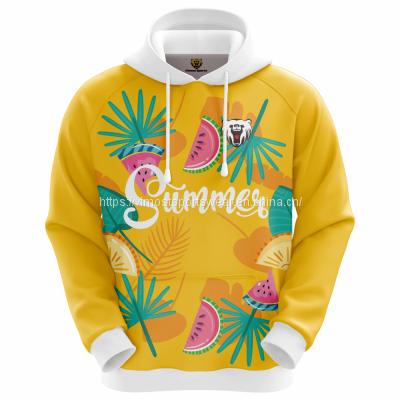 hot warm and comfortable custom hoodie with white ribbed cuff and hem