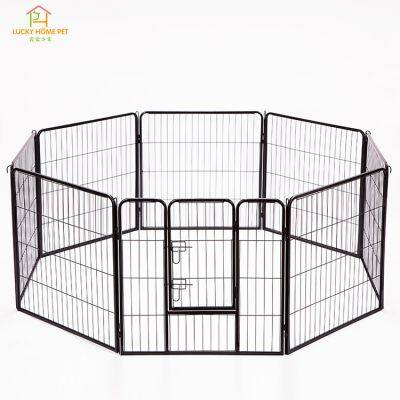 New design heavy duty 32'' large dog playpen indoor,lucky dog heavy-duty pet play exerise pen outdoor heavy duty dog kennel