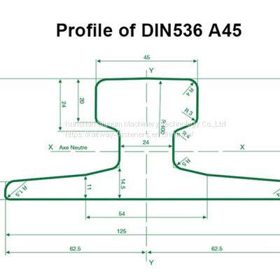 DIN536 A45 crane rail A45 rail