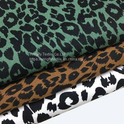 10oz Ready Made Leopard Print Washed Denim Fabric Jean Short Bags Dresses Upholstery Cloth 150cm Width W719