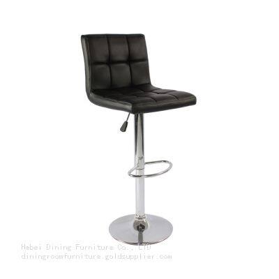 Bar Chair Leather High Footrest Metal Legs DB-U60S