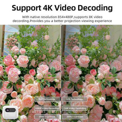 Cheapest Best Budget 5g Wifi Dlp Bluetooth Mini Pocket Projector for Outdoor Movies photo-4