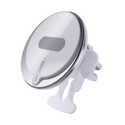 Magnetic Wireless Car Charger 15W High Power Magnetic Wireless Phone Holder for smart mobile phone