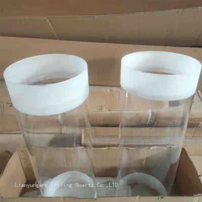 customized 200-400mm diameter quartz glass tube quartz pipe