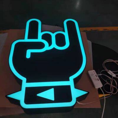 Acrylic Luminous Words Mini Words Resin Outdoor Advertising Back Luminous Stainless Steel Advertising photo-3
