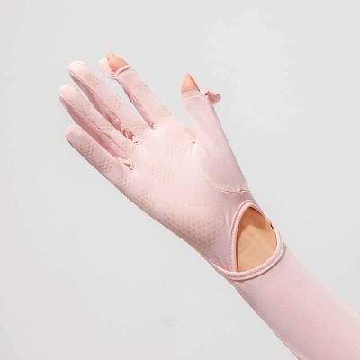 Wholesale Unisex UV Long Sun Fishing Gloves UPF 50+ Protective Made of Polyester for Cycling and Fishing photo-3