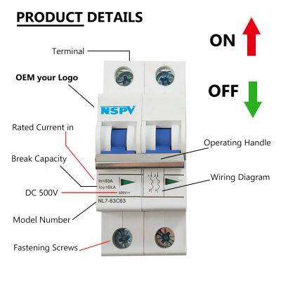 High Quality MCB Miniacture Circuit Breaker Solar DC 2P 1500V Protective Device photo-2