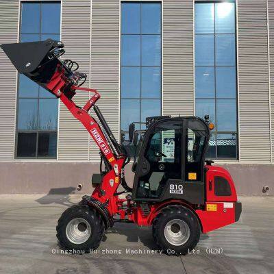 HZM 810 Wheel Loader Front End Loader for Sale hydrostatic system rated load 1t Chinese brand