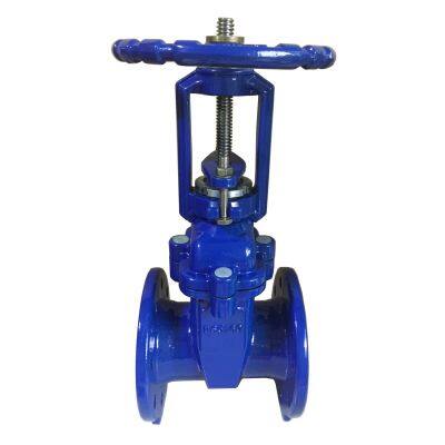 DIN F4 Flanged 4 Inch Gate Valve Manufacture Supplier with Prices Ductile Iron Sluice Valve with Resilient Seat