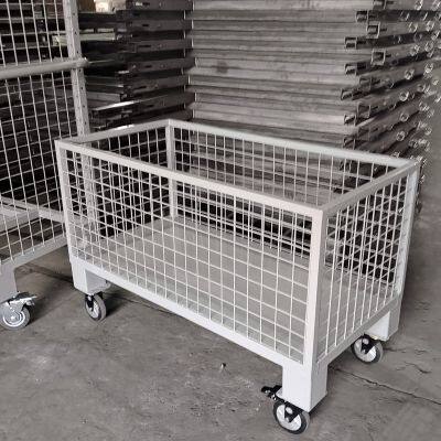 Custom-Sized Welded Metal Folding Stackable Cage for Industrial Warehouse Storage photo-2