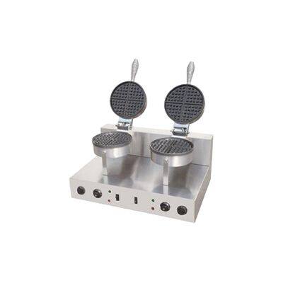 Automatic Electric Double Waffle Maker with Timer and Indicator Lights