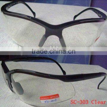 safety glasses with adjustable temple