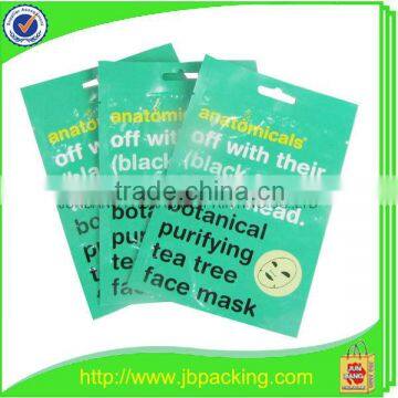 Eco-friendly Plastic cosmetic bag with gravure printing,facial mask bag