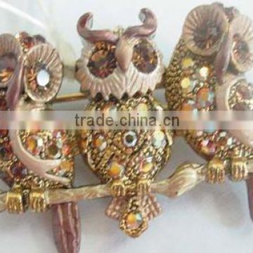 three owls fashion alloy brooch