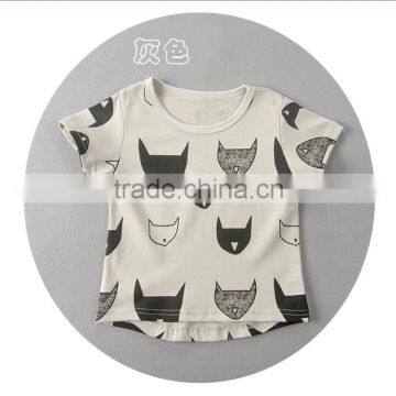 Summer New Style Kids Shirts Fashion Boys Ans Girls Round Collar Bat Printed Shirts photo-4