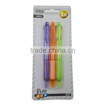 2 color ink plastic telescopic ballpoint