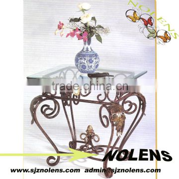 Wrought Iron Coffee Table ,Glass Iron Coffee Table