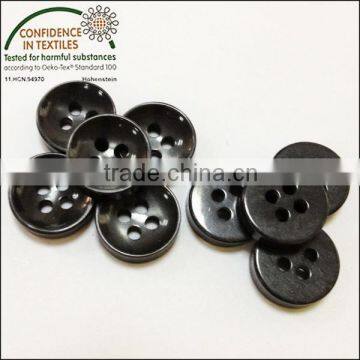 black shirt buttons